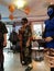 Naberezhnye Chelny, Russia - November, 06, 2022: young people, guys celebrate halloween at work, guys in halloween costumes