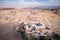 Nabi Musa site and mosque at Judean desert, Israel. Tomb of Prophet Moses