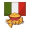 nachos cheese cream flag mexican food traditional