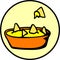 Nachos with cheese snack. Vector file available