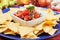 Nachos corn chip and fresh salsa