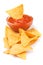 Nachos, corn chips with fresh salsa