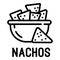 Nachos icon, outline style