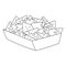 nachos Isolated Coloring Page for Kids