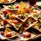 Nachos, mexican corn tortilla chips, popular fast food snack
