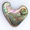 Nacre mother-of-pearl Abalone shaped like a heart