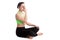 Nadi shodhana pranayama in yoga easy pose