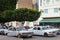 NADOR, MOROCCO - MAY 22, 2017: Local Grand taxi cars in center of Nador. Such cars are used in Morocco for long trips outside the