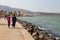 NADOR, MOROCCO - MAY 22, 2017: Walking people in the coast in Nador. Is a coastal city in the northeastern Rif region in Morocco.