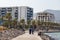 NADOR, MOROCCO - MAY 22, 2017: Walking people in the coast in Nador. Is a coastal city in the northeastern Rif region in Morocco.