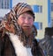 Nadym, Russia - March 11, 2005: Unknown woman - Nenets woman, cl