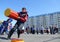 Nadym, Russia - May 17, 2008: Children\'s competitions in sport.