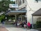 Naegelin\\\'s Bakery in New Braunfels, the oldest bakery in Texas, with people seated outdoors