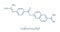 Nafamostat drug molecule serine protease inhibitor. Skeletal formula