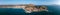 Nafplio or Nafplion city, Greece, Wide panorama, aerial drone view