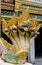 Naga dragon snake guard in thai buddhist Temple