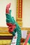 Naga ladder sculpture in Lao temple