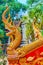 Naga-Makara serpent-crocodile guards of Wat Phrao temple of Wat Phra That Lampang Luang, Lampang, Thailand