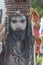 Naga Sadhu with a unique headgear  at  Kumbh Mela Trambakeshwar,nasik,maharashtra,India