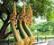 Naga sculpture in Lao temple