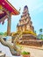 Naga serpent in front of Suwan Chedi Jungkote, Wat Chammathewi, Lamphun, Thailand
