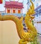 The Naga serpent and Makara crocodile of Wat Chai Mongkhon Temple, Lamphun, Thailand