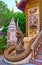 The Naga serpent at ubosot of Wat Ket Karam, Chiang Mai, Thailand