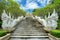 Naga stair entrance of the famous stupa Phra Mahathat Chedi Phakdee Prakat