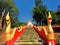 Naga staircase at Thai temple