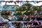 NAGASAKI, Japan, Suwa Shinto Shrine. Omikuji - fortune telling paper slips found at many shrines and temples.