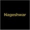 Nageshwar lord Shiva jyotirlinga typography in golden color. Nageshwar lettering