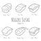 Nagiri sushi doodle set Japan Food