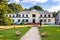 Naglowice, Swietokrzyskie / Poland - 2020/08/16: Panoramic view of park and historic manor house of Radziwill family located by