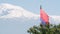 Nagorno-karabakh conflict, Azerbaijan war. Armenian flag on military cementary.