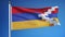 Nagorno-Karabakh flag in slow motion seamlessly looped with alpha