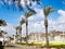 NAHARIYA, ISRAEL-MARCH 9, 2018: Sky and sunny day in the park. A place for relaxation - a park