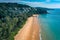 Nai thon beach and the wooden stairs in Phuket, Thailand