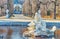 Naiad fountain and Roman Ruin in Schonbrunn Palace garden, Vienna, Austria