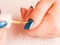 Nail art - decorating of nails with nail polish