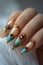 Nail art mastery: a captivating showcase of 3d three-dimensional elegance, featuring beautiful design adorning nails