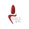 Nail artist logo design with red nail polish