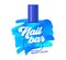 Nail Bar Creative Banner, Blue Nail Polish Stroke and Bottle Beauty Salon or Studio Logo, Sticker Tag Concept for Poster