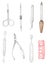 Nail Beauty clipart set, Watercolor hand drawn Manicure Cosmetic instruments illustration, Nail Polish set, Makeup Tool clip art,