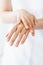 nail care hand manicure woman gentle palms fingers