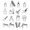 Nail care, manicure and cutter, spa vector icons