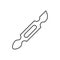 Nail cuticle pusher line icon