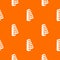 Nail foot tool separator pattern vector orange