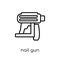 Nail gun icon. Trendy modern flat linear vector Nail gun icon on