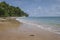 Nail Island blue sky with white clouds, Andaman Islands, India