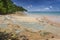 Nail Island blue sky with white clouds, Andaman Islands, India